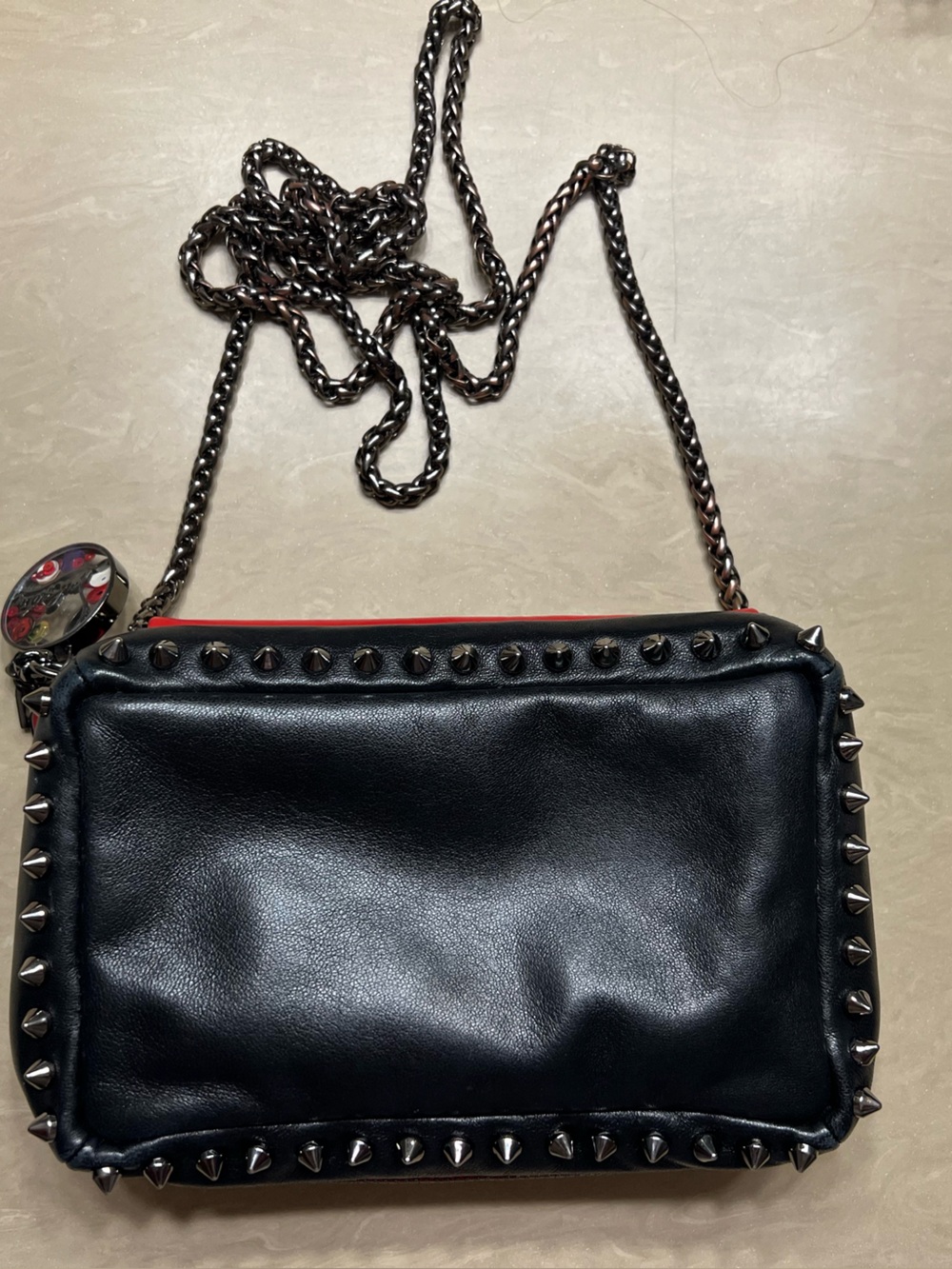 Christian Louboutin Loubila Spiked Chain Shoulder Bag